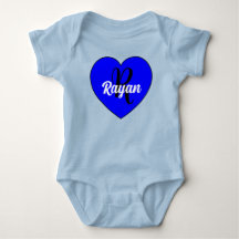 Unieke baby jongen hart met naam - Monogram pasgeb