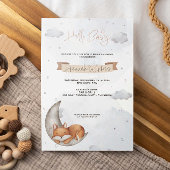 Unieke Baby shower Uitnodiging Moonlit Dromen