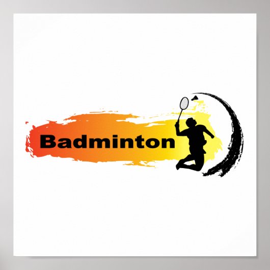 Unieke Badminton Poster (Voorkant)