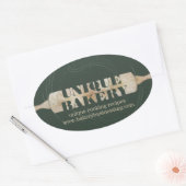 Unieke Bakkerij Rolling Pin Sage Verpakking Logo Ovale Sticker (Envelop)
