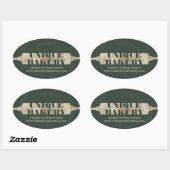 Unieke Bakkerij Rolling Pin Sage Verpakking Logo Ovale Sticker (Vel)