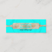 Unieke bakkerij Rolling Pin Small Elegant blauwgro Mini Visitekaartje (Voorkant)