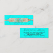 Unieke bakkerij Rolling Pin Small Elegant blauwgro Mini Visitekaartje (Voorkant / Achterkant)