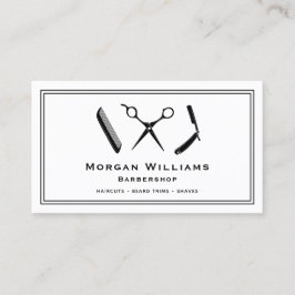 Unieke Barber Barbershop Haircut Beard Trim Shave Visitekaartje