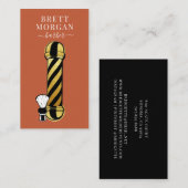 Unieke Barber Pole Barber Business Visitekaartje (Voorkant / Achterkant)