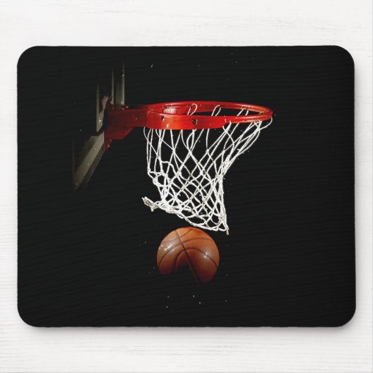 Unieke basketbal kunstwerk Mousepad Muismat (Voorkant)
