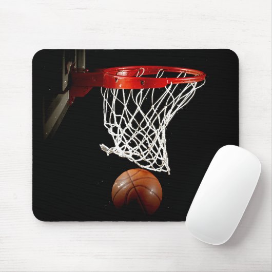 Unieke basketbal kunstwerk Mousepad Muismat (Met muis)
