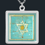 Unieke bat Mitzvah Gift Ketting, Hanukkah Zilver Vergulden Ketting<br><div class="desc">Uit mijn foto genomen.  Oude versleten metalen Hebreeuwse Star-ontwerp. Geweldig geschenk voor jongens of Gals.</div>