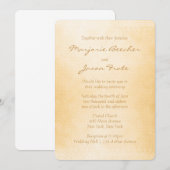 Unieke Batik Bloemen bruiloft uitnodiging Bruin (Voorkant / Achterkant)