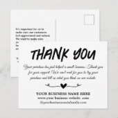 Unieke bedankt voor uw bedrijf briefkaart (Voorkant / Achterkant)