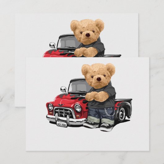 Unieke Beer Series-4 Briefkaart (Voorkant / Achterkant)