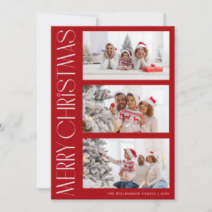 Unieke belettering multi foto kerstkaart