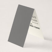 Unieke benoeming hedendaagse moderne Molaire Denti Visitekaartje (Achterkant)