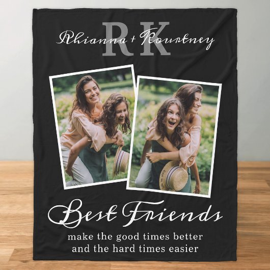Unieke Best Friends Photo Fleece Blanket