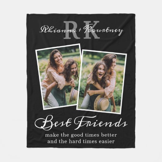 Unieke Best Friends Photo Fleece Blanket (Voorkant)