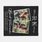 Unieke Best Friends Photo Fleece Blanket (Voorkant (Horizontaal))