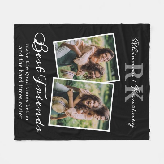 Unieke Best Friends Photo Fleece Blanket (Voorkant (Horizontaal))