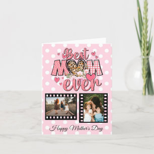 Unieke Beste Mam Ooit Aangepaste Fotocollage Feestdagen Kaart