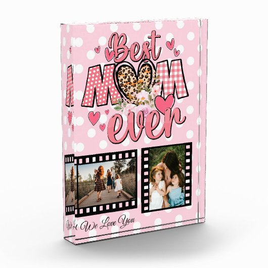 Unieke Beste Mam Ooit Aangepaste Fotocollage Fotoblokken (Links)