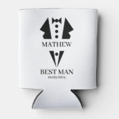 Unieke Beste Man Voorstel Rustieke Groomsmen Naam Blikjeskoeler (Voorkant)