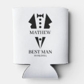 Unieke Beste Man Voorstel Rustieke Groomsmen Naam Blikjeskoeler (Achterkant)