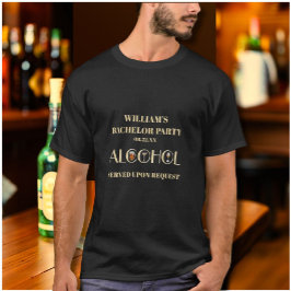 Unieke Bier Wijn Martini Vrijgezellenfeest T-shirt