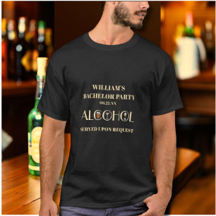 Unieke Bier Wijn Martini Vrijgezellenfeest T-shirt