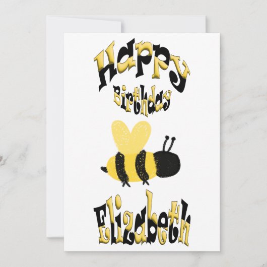 Unieke Bijenkorrel Doodle Gepersonaliseerde Tekeni Kaart (Voorkant)