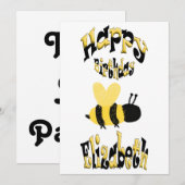 Unieke Bijenkorrel Doodle Gepersonaliseerde Tekeni Kaart (Voorkant / Achterkant)