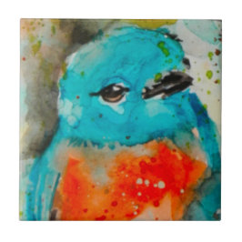 Unieke Bird Waterverf Keramische Tegel Tegeltje