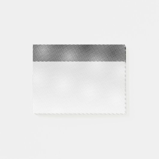Unieke Black and White Moiré Pattern Artsy Post-it® Notes (Voorkant)