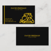 Unieke Black Construction Equipment Bulldozer Visitekaartje (Voorkant / Achterkant)