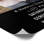 Unieke Black Wedding Photo Invitation Movie Poster (Hoek)