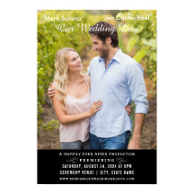 Unieke Black Wedding Photo Invitation Movie