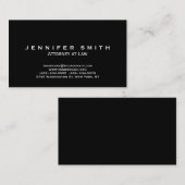 Unieke Black White Attorney in Law Visitekaartje (Voorkant / Achterkant)