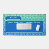 Unieke blauw groen cool retro gaming bureaumat (Keyboard & Muis)