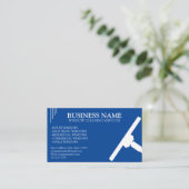 Unieke Blauw & Wit Raamreiniging Service Visitekaartje (Staand voorkant)