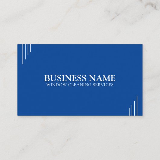 Unieke Blauw & Wit Raamreiniging Service Visitekaartje (Achterkant)