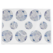 Unieke blauw-witte geschenktas groot cadeauzakje (Voorkant)