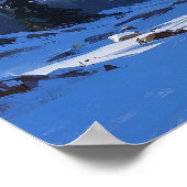 Unieke Blauwe Bergen Landschapsschilderij Poster (Hoek)