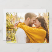 Unieke Blauwe Gele Trouwfoto Bewaar Datum  Save The Date (Achterkant)