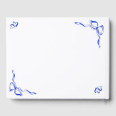 Unieke Blauwe Hand Getrokken Franse Boog en Champa Gastenboek (Achterkant)