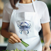 Unieke blauwe krab kook standaard schort