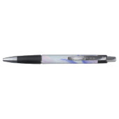 Unieke blauwe lavander marmer Iridescent Holograph Pen (Achterkant)