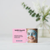 Unieke Blauwe & Roze Kinderen Gezicht Schilderen Visitekaartje (Staand voorkant)