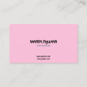 Unieke Blauwe & Roze Kinderen Gezicht Schilderen Visitekaartje (Achterkant)