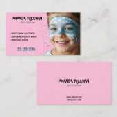 Unieke Blauwe & Roze Kinderen Gezicht Schilderen Visitekaartje (Voorkant / Achterkant)