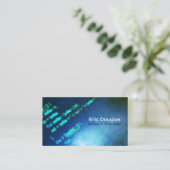 Unieke Blauwe Software Tech Professionele QR Code Visitekaartje (Staand voorkant)