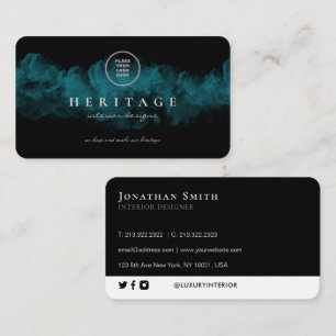 Unieke blauwe troebel en zwart voeg uw Logo toe Visitekaartje