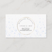 unieke blauwe waterdruppels patroon Schoonmaak Ser Visitekaartje (Voorkant)